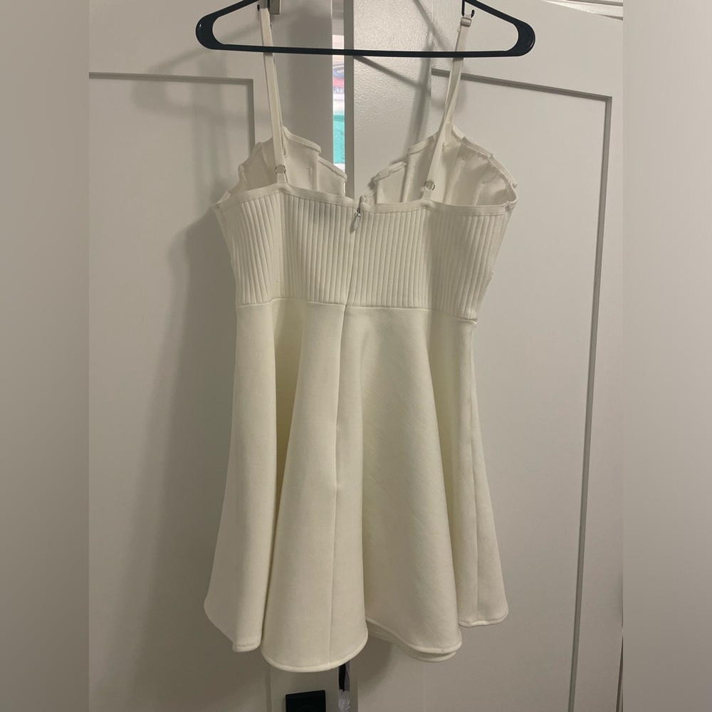 Lulu's Ivory Ruffled Bust Mini Dress - Picture 2 of 3